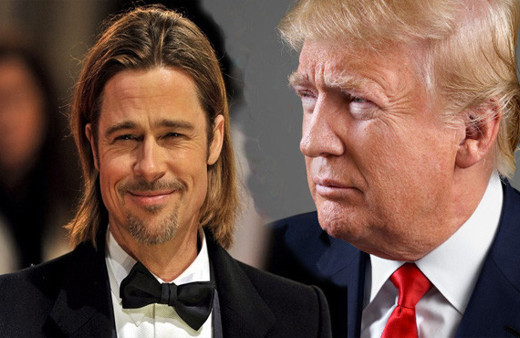 Brad Pitt canlı yayında... Trump'a olay tepki!