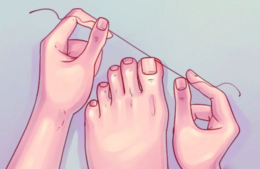 Diş ipini alın ayak tırnağınıza sıkıştırın bakın neler olacak!