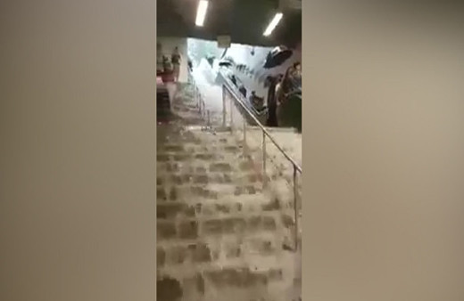  Gayrettepe metrosu şelaleye döndü olay görüntüler