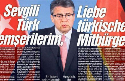 Alman bakandan Türkçe mesaj: Sevgili Türk hemşehrilerim