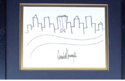 Trump'ın New York silüeti çizimi 9 bin dolar