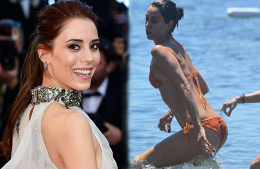 Cansu Dere tatilde yakalandı, yok böyle fizik 