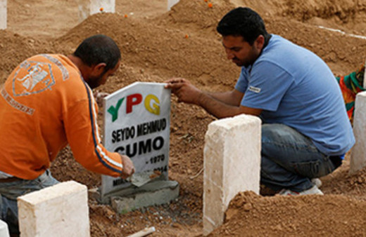 YPG'nin terörist mezarlığında 'mezar taşı' operasyonu