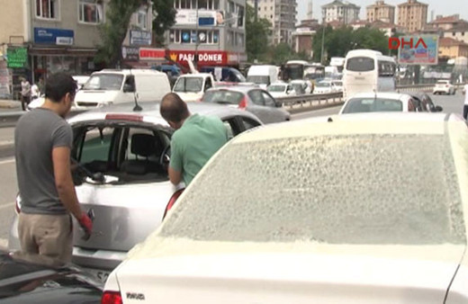 Kaskosu olmayana müjde otomobili ya da evi zarar görenler