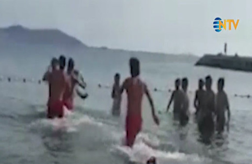 Cankurtaranlardan denizde dayak