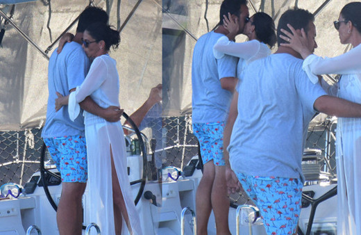 Zeynep Beşerler ve eşi dudak dudağa romantizm