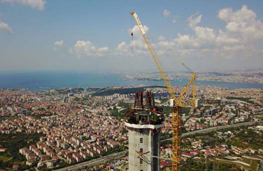 365 metrelik dev Çamlıca Kulesi bitmek üzere
