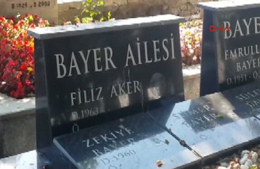 İşte Filiz Aker'in aylar öncesinden aldığı mezarlık!