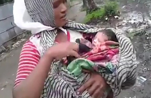 Kaçış esnasında dünyaya gelen bebek