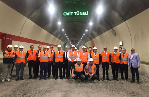 Bakan Arslan Ovit Tüneli'ni teftiş etti dünyanın en uzun tüneli