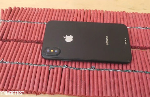 iPhone X'in 1000 havai fişek ile imtihanı