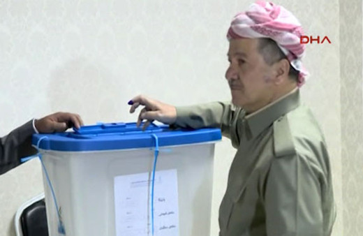 IKBY referandumunda Barzani oy kullandı