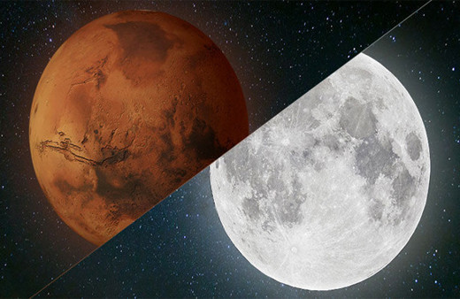 Mars ve Ay'da insan yaşamına uygun alanlar bulundu