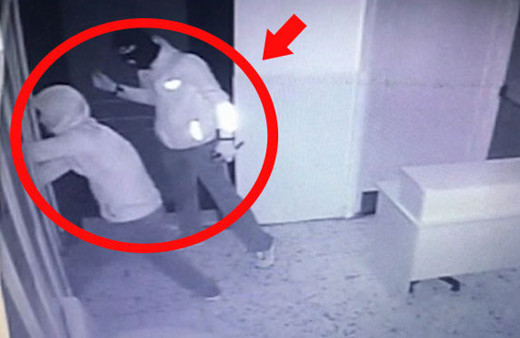 Meyve suyu içerek okulu soydular o anlar saniye saniye görüntülendi