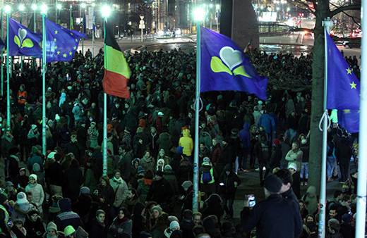 Belçika'da sığınmacılara destek