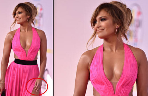 Kırmızı halıya damga vuran Jennifer Lopez'in ufak kusuru sosyal medyanın diline düştü!