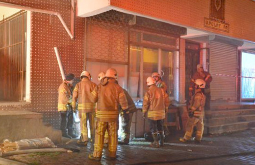 Ümraniye'de mobilya atölyesinde yangın