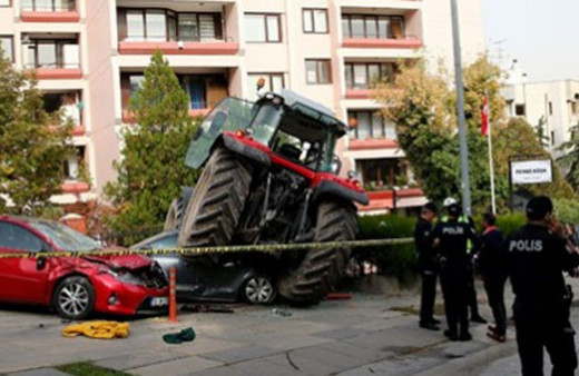 TBMM önünde silahlar patladı! Durmayan traktöre ateş açıldı