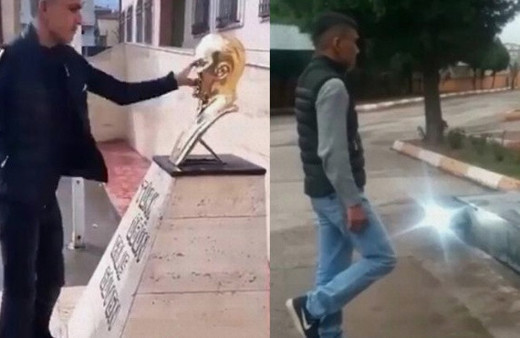 Atatürk düşmanına asker selamı verdirten polise soruşturma!