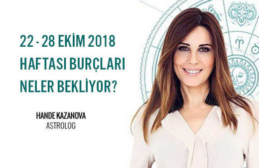 Hande Kazanova - 22 - 28 Ekim 2018 Haftalık Burç Yorumları