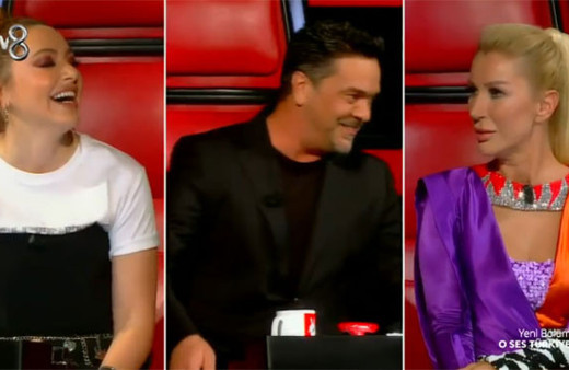 O Ses Türkiye'de Beyazıt Öztürk'ten olay Hadise taklidi