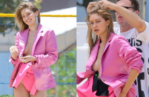 Gigi Hadid kameraların karşısına böyle geçti! Görenlerin ağzı açık kaldı