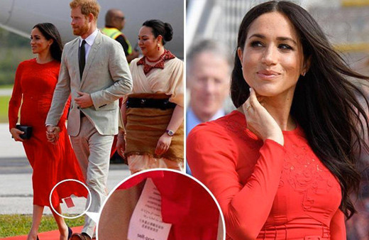 Meghan Markle elbisesiyle dünyaya rezil oldu