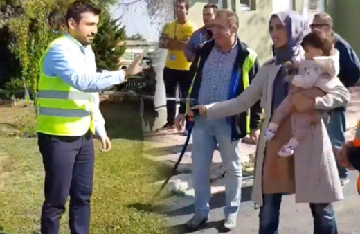 Erdoğan'ın kızı Sümeyye Bayraktar Erdoğan kameralar önünde eşini ıslattı