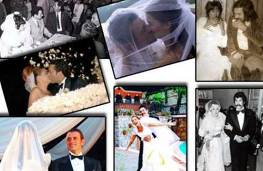 Motor kuryesi ile evlenen bile var! İşte ünlülerin evlilik fotoğrafları