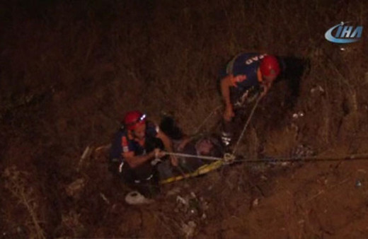 Tuvaletini yapmak isterken uçurumdan yuvarlandı