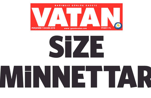 Vatan gazetesi okurlarına böyle veda etti