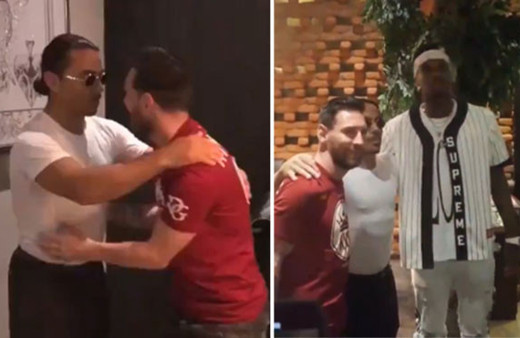 Nusret şov yaptı Messi'yle Pogba mest oldu