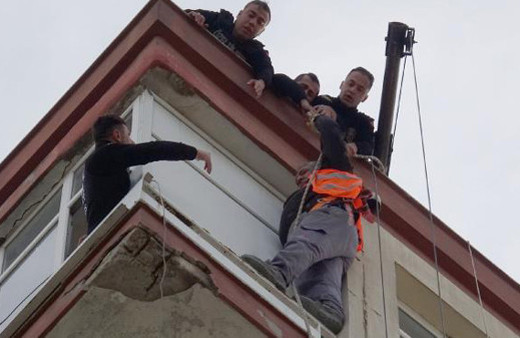 Halat koptu ölümle burun buruna geldi