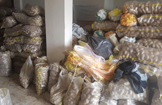 Stokçulara baskın devam ediyor 35 ton patates