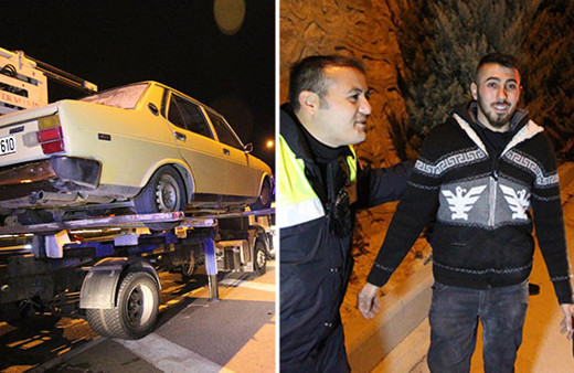 Alkol alıp drift yaptı! Aracı trafikten men edilince...