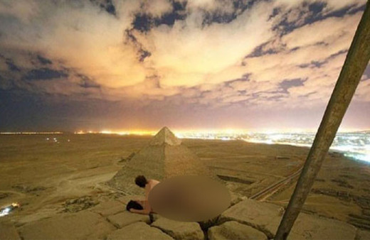 Mısır piramitlerinde rezalet! Tepesine çıktılar cinsel ilişkiye girip yayınladılar