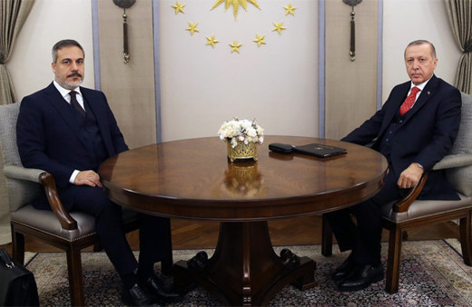 Cumhurbaşkanı Erdoğan, Fidan'ı kabul etti