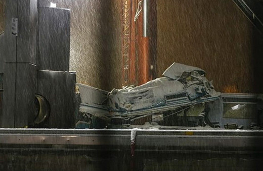 Ankara'daki Yüksek Hızlı Tren kazası enkazına kar engeli