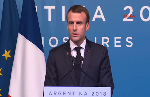 Macron: Bu şiddetin failleri değişim değil, kaos istiyor