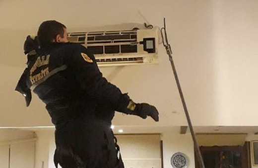 Klimadan 1 metrelik zehirli yılan çıkartıldı