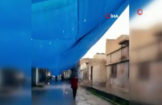 YPG'li teröristlerin brandalı önlemi görüntülendi