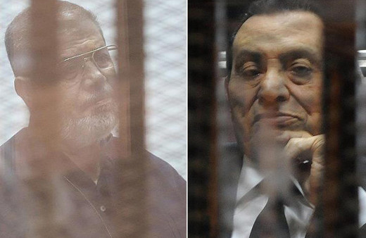 Mısır'da tarihi an Mursi ve Mübarek ilk kez bir araya geldi