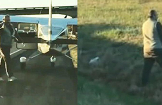 Otoyolun ortasına acil iniş… İlk işi bu oldu!