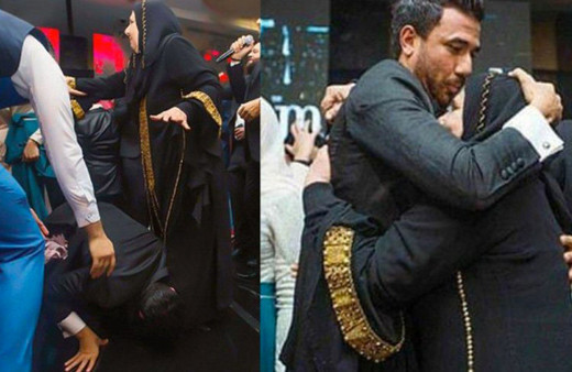 Kasımpaşalı Trezeguet düğünde annesinin ayaklarını öptü