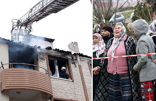 Yalova'da 4 daire küle döndü! Gözyaşları sel oldu
