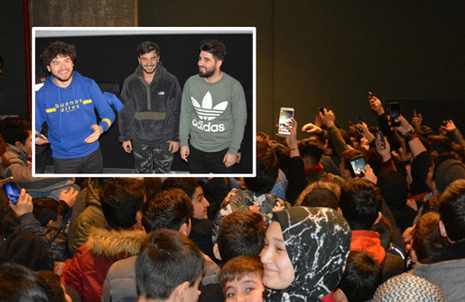 Ünlü Youtuber ekibi Kafalar'ı görmek için birbirlerini ezdiler