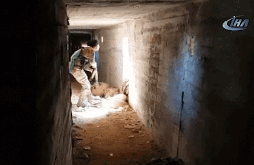 Teröristlerin kullandığı tüneller böyle görüntülendi!