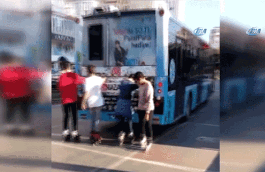  Antalya’da patenci gençlerin yürekleri ağza getiren yolculuğu