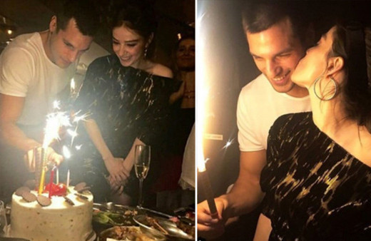 Sürpriz partide romantik anlar! Öperek teşekkür etti