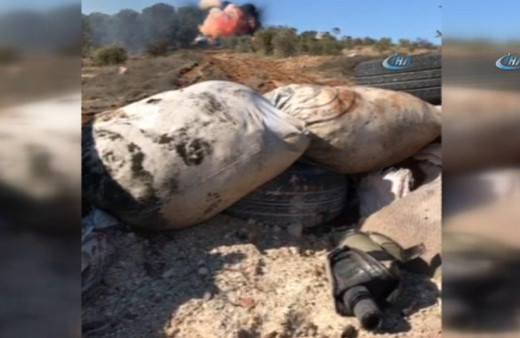 Katme köyünde YPG cephaneliği vuruldu